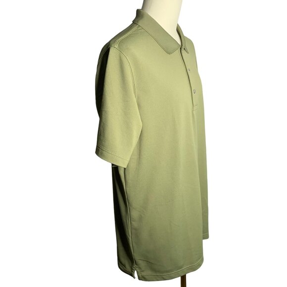 Eddie Bauer Athletic Polo Shirt L Tall Green Buttons Short Sleeve Collar Golf - Picture 5 of 6